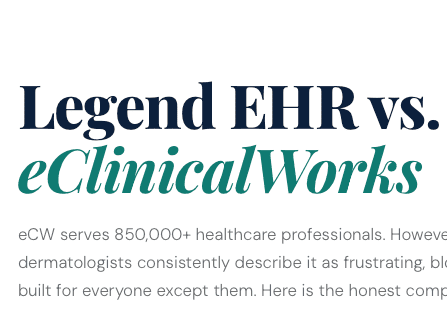 Legend EHR-vs-eClinicalWorks